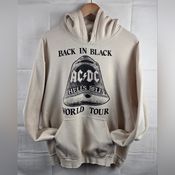 MadeWorn Other - Vtg Made Worn AC/DC Hells Bell World Tour Hoodie Mens Medium Multicolor Pullover